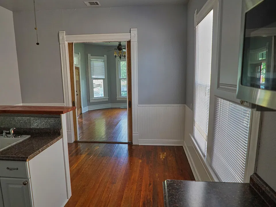 Kitchen View into Living Room