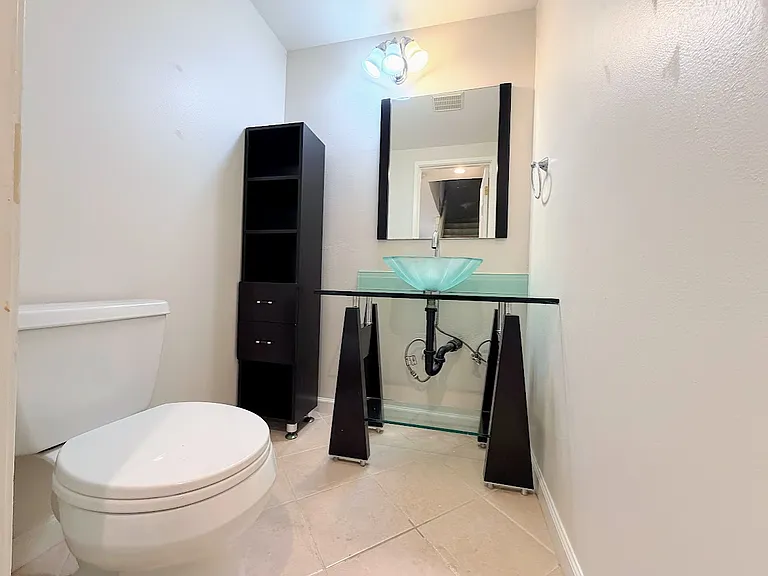 First floor powder room.