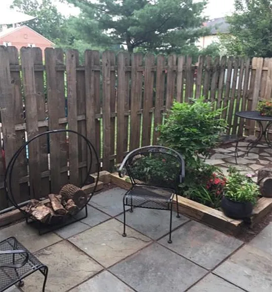 Private back patio