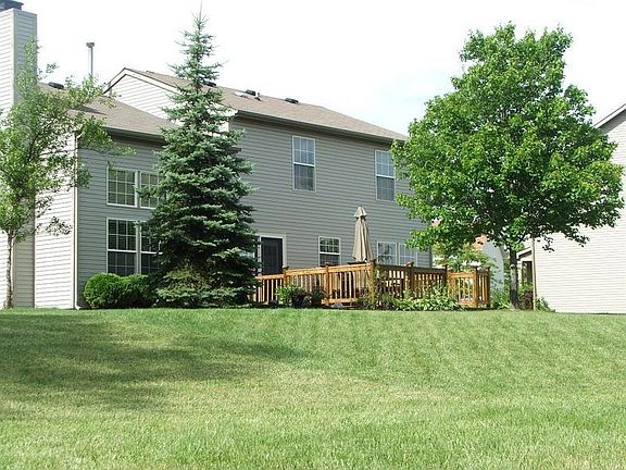 Landscaped back yard