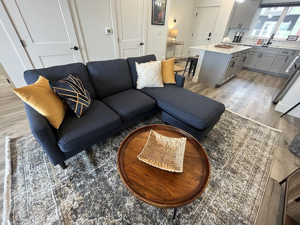 Living room sofa and table
