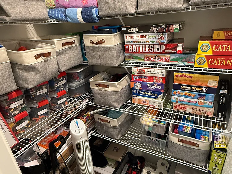 Upstairs storage closet