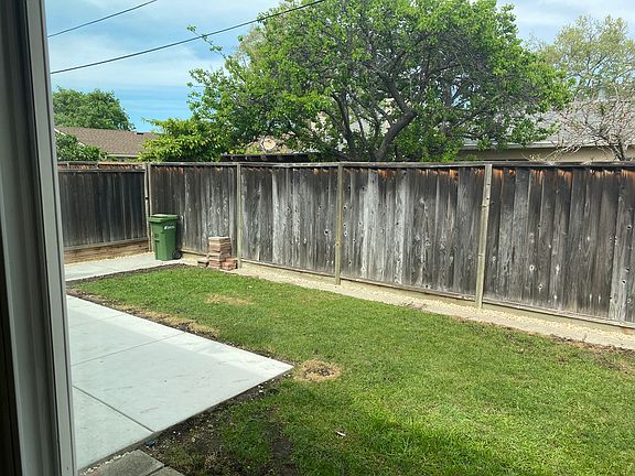 Backyard with new patio and sprinkler system