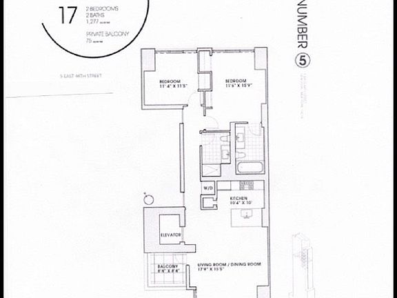 2nd image of 5 E 44th St #17