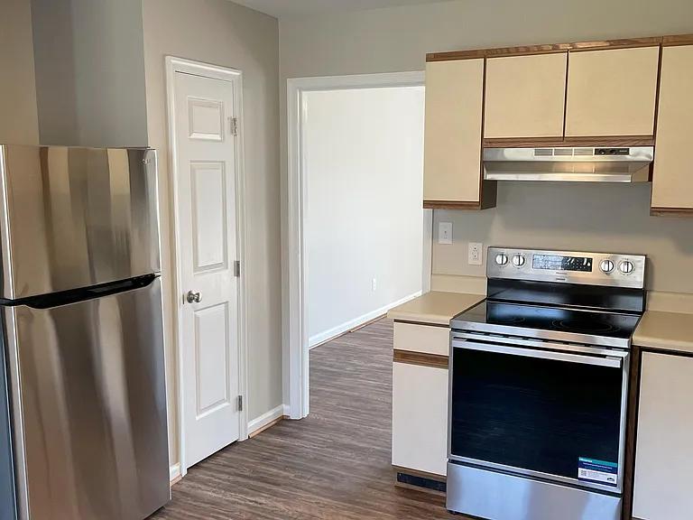 Kitchen with new appliances and pantry
