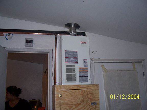 New tankless water heater with copper piping 