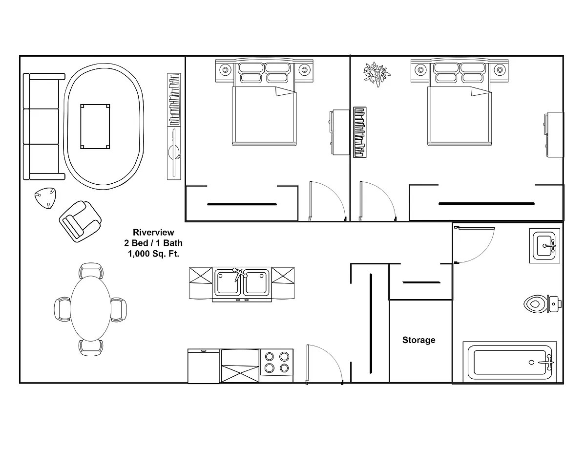 Floor plan 2 Bedroom