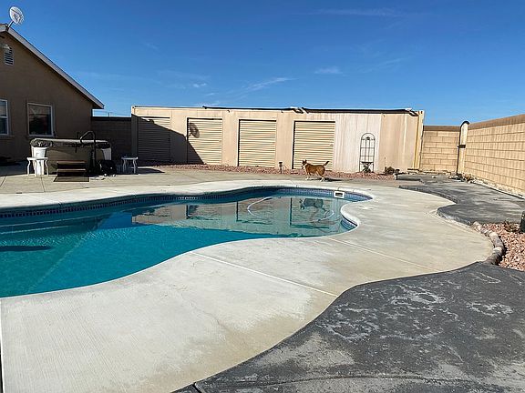Pool and storage in back