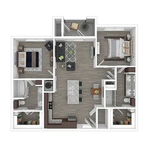Floor plan 2 Bed / 2.0 Bath
