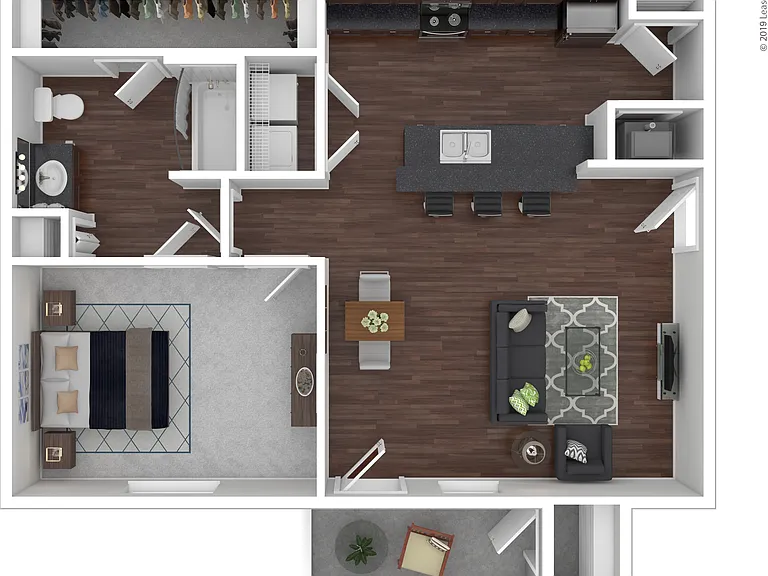 The Axle: Beds - 1: Baths - 1: SqFt Range - 709 to 709