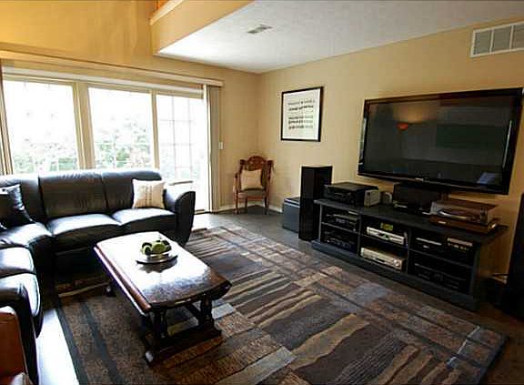 Living Room.  View of sliding doors leading to patio.