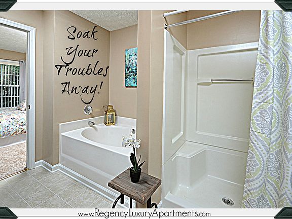 Separate Garden Tub & Shower