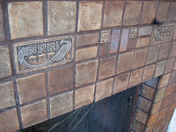 Batchelder Tile Fireplace