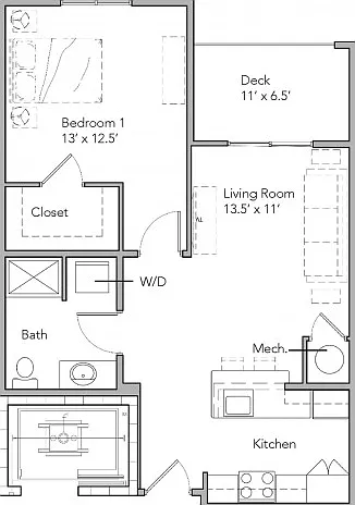 1 Bedroom A 1 Bedroom A