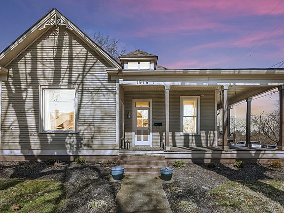 Evening view of front entrance.