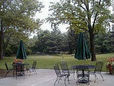 Relaxing outside patio