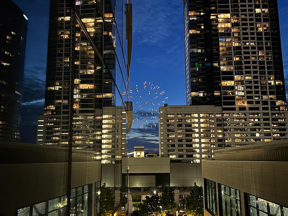 View of July 4th fireworks from your own deck