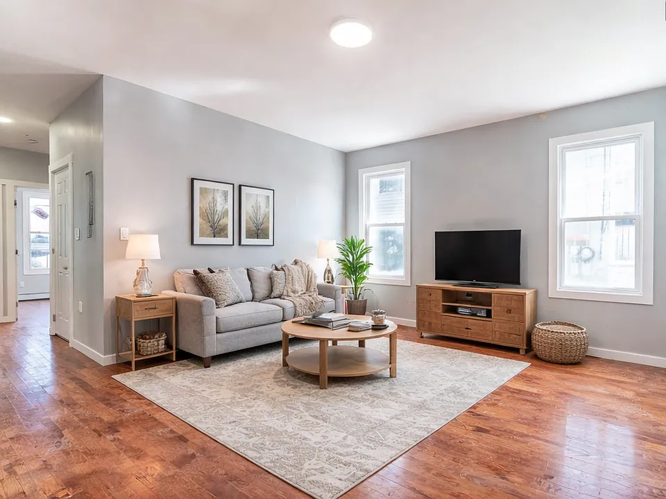 Living-room virtually staged