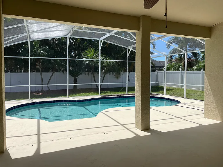 Pool with covered lanai