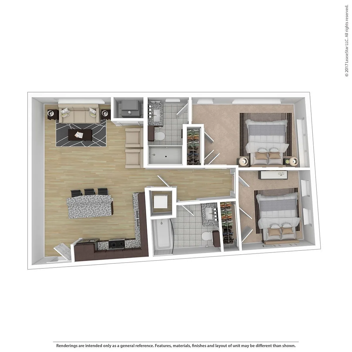 Floor plan 2 Bedroom - B2