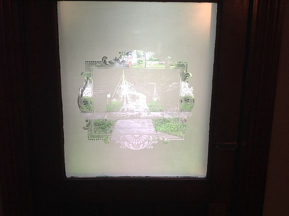 Front door etched glass