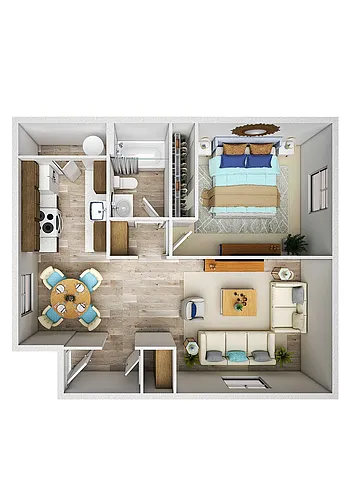 Floor plan One Bedroom