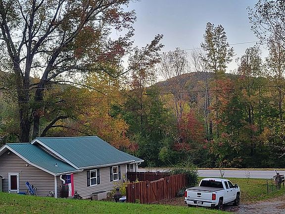 Backyard view/gated driveway