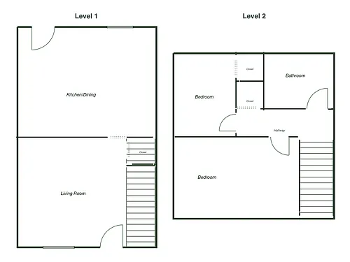 Floor plan 2 Bedroom Floor Plan