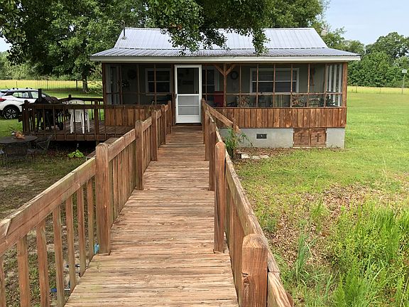 Pond view of the cabin