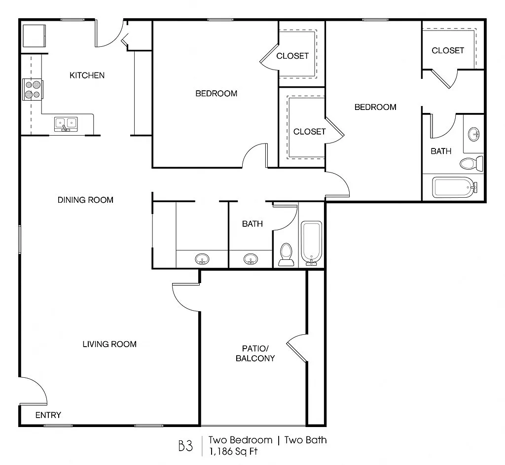 Floor plan B3
