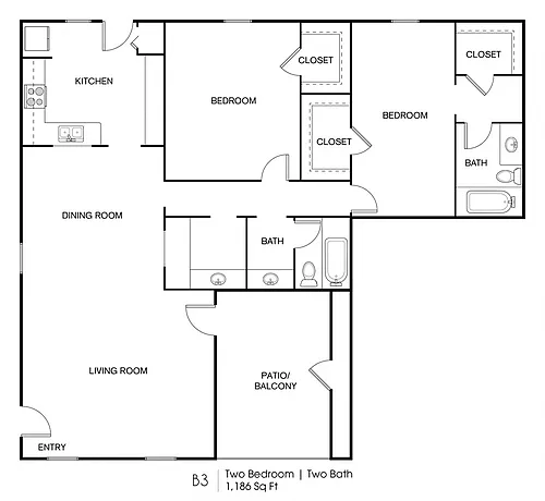 Floor plan B3