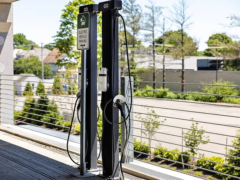 Equipped with EV charging stations