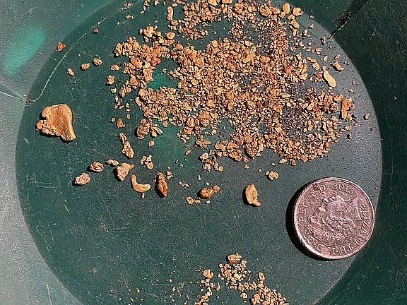 Gold from creek