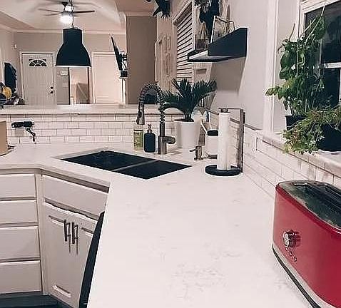 The recently remodeled fully equipped kitchen has everything you will need, stainless steel appliances, crystal countertops, and loads of cabinet space. Whip up some delicious meals with ease and enjoy morning coffee on the back patio or at the breakfast