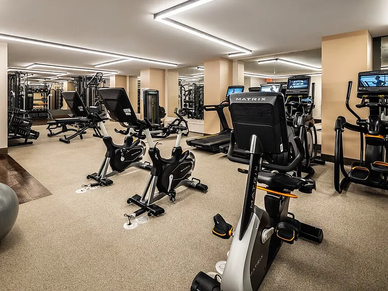 State-of-the-art fitness center with cardio equipment