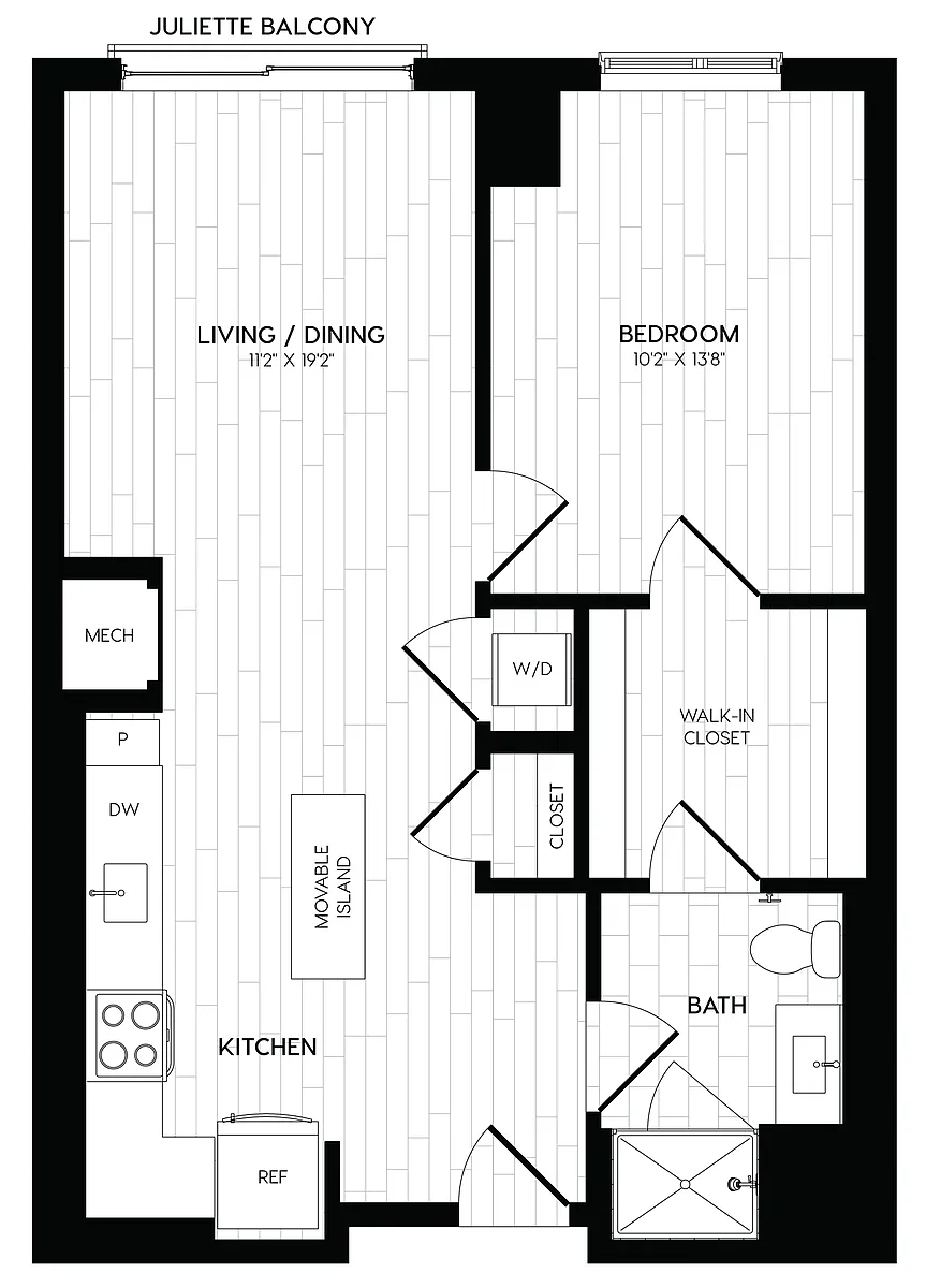 Floor plan 1 Bed/1 Bath-A9