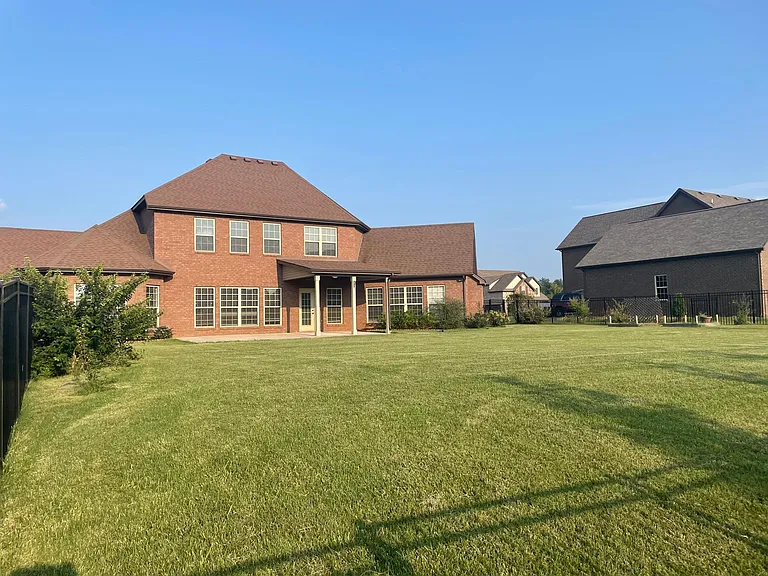 Back yard- nice flat, lots of green space for family fun.