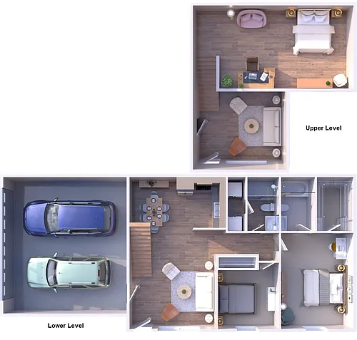 Floor plan 2BR - 2BTH Loft Renovated