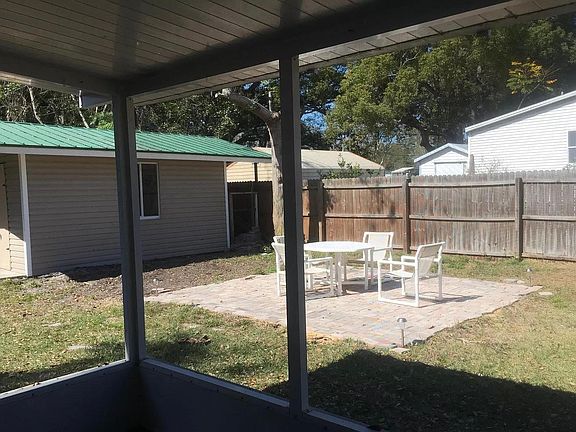 Backyard with BBQ pad