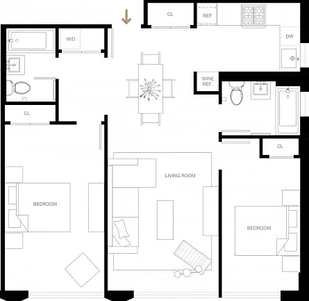 2 bed 2 bath B1-R 2 bed 2 bath B1-R
