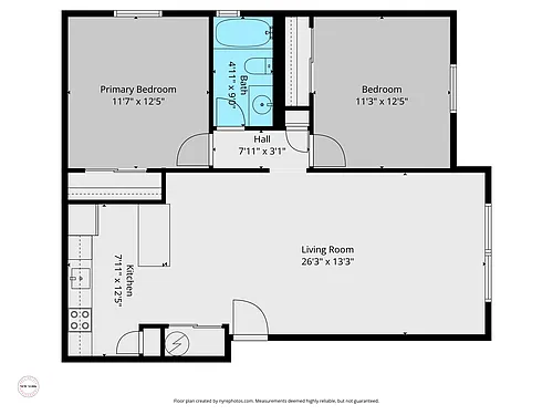 Floor plan 2B/1B
