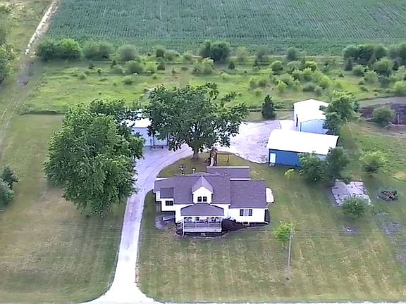 Aerial view looking west