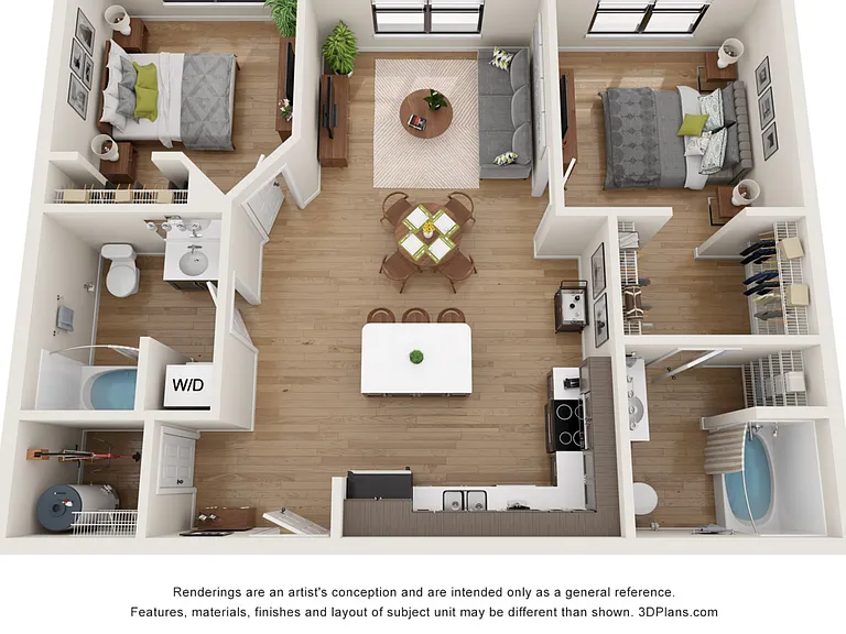Two Bedroom - MULTE floor plan Prose Hayden Island