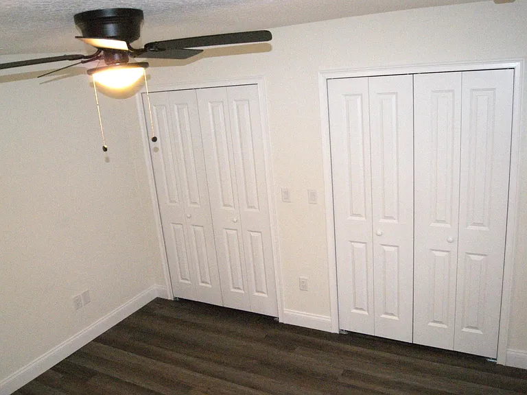 Double closets in the primary bedroom
