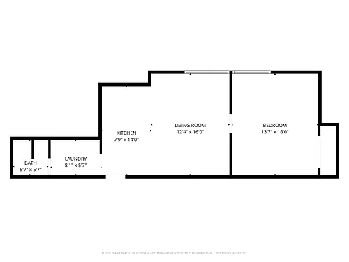 Floor plan One Bedroom One Bath