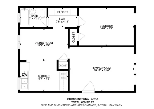 Floor plan One Bedroom