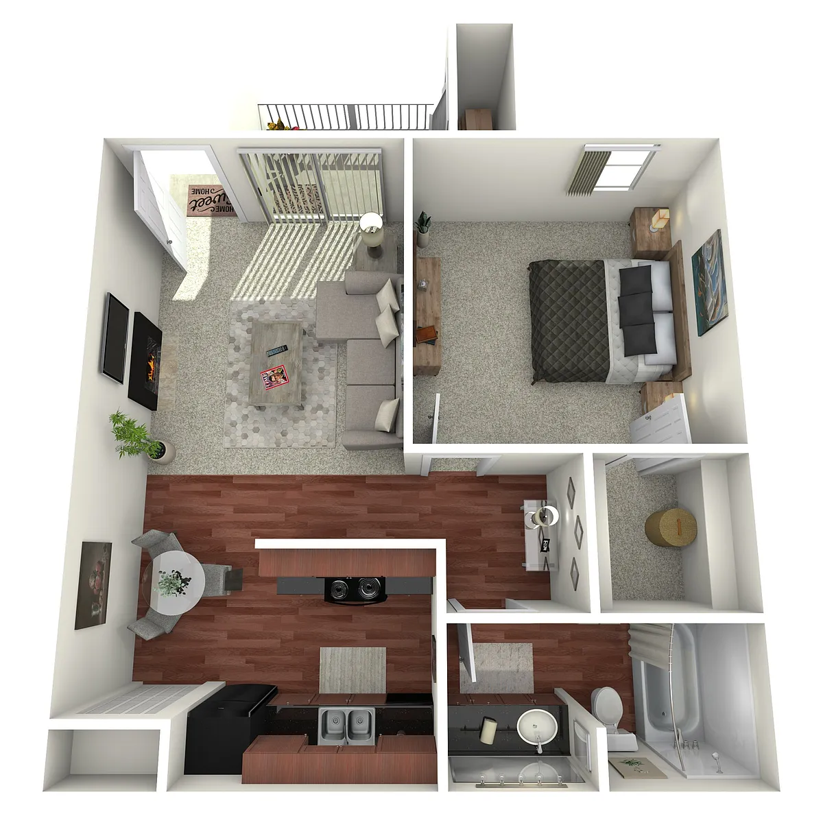 Floor plan One Bed