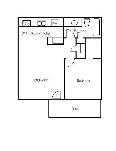 Floor plan One Bedroom