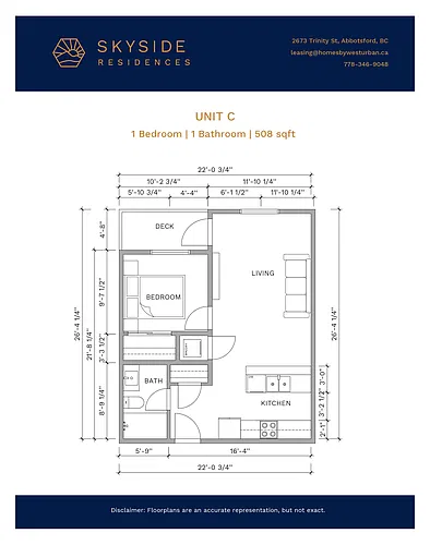 Floor plan 1 Bedroom 1 Bed 1 Bath 5
