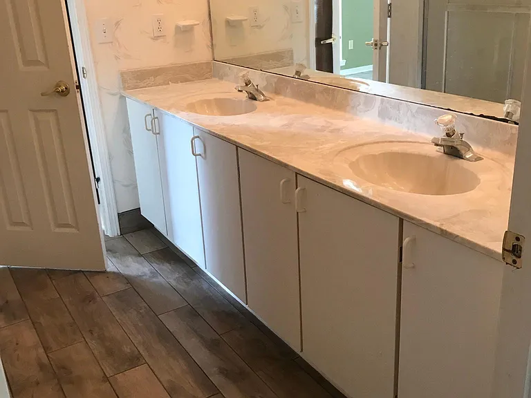 Hall Bathroom w access from office and hall
